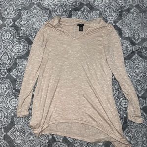 Cream long sleeve shirt